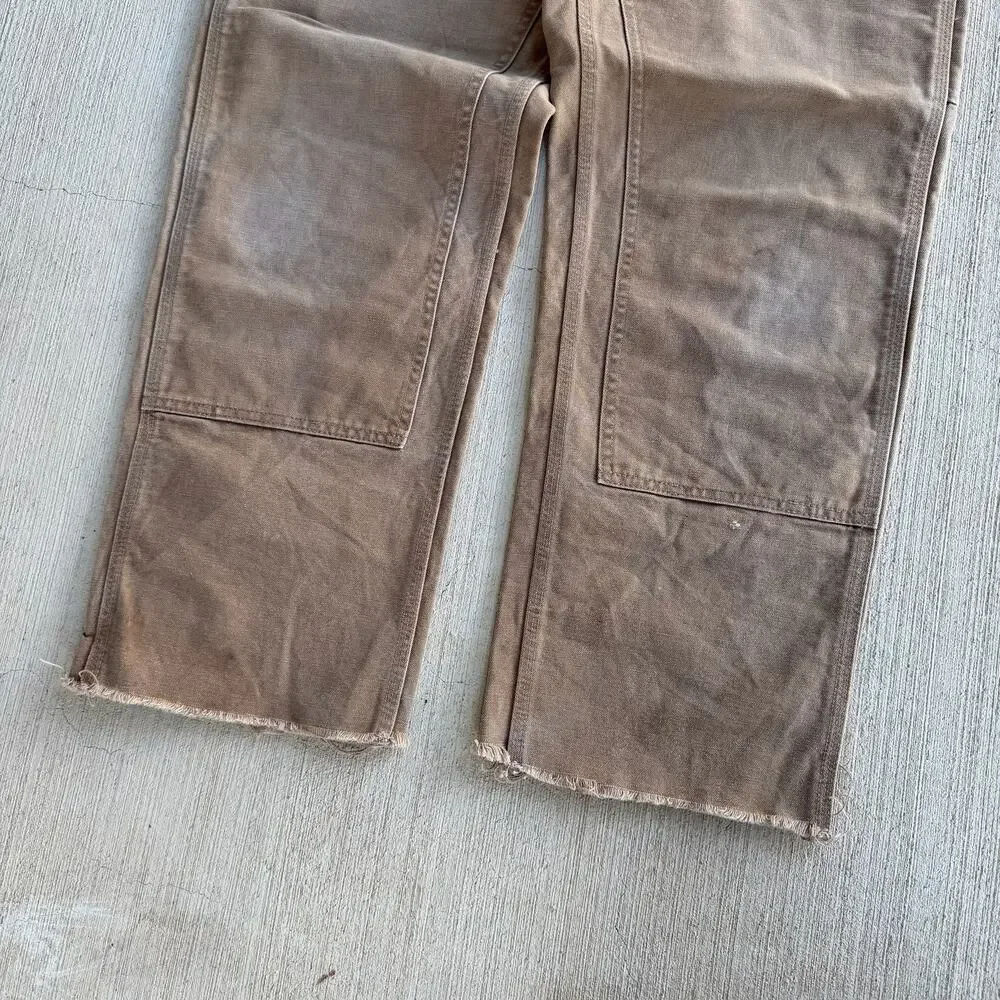 Carhartt faded brown double knee work wear carpenter pants